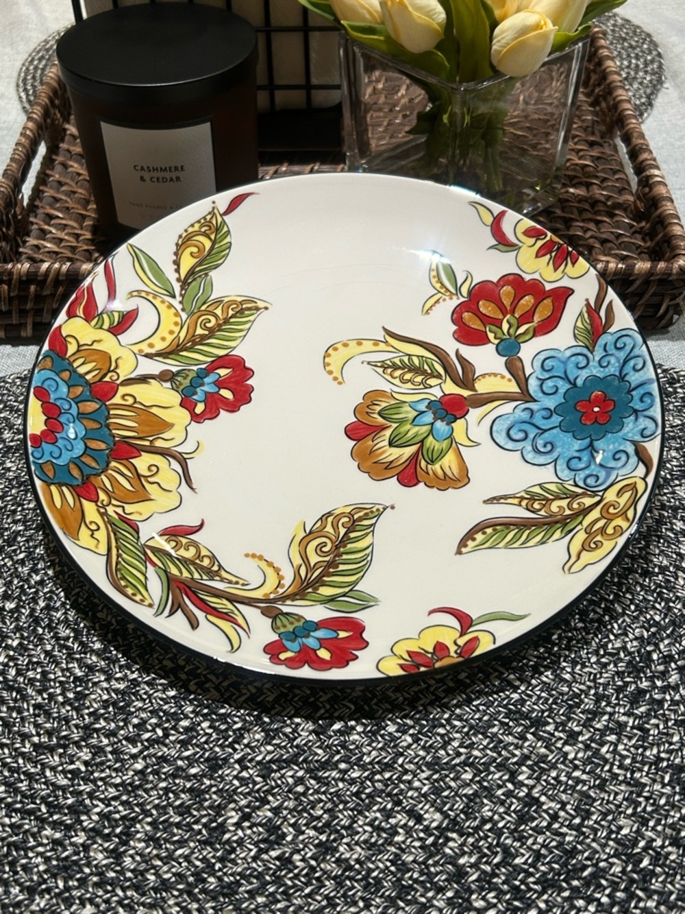 Tabletops Unlimited Caprice Dinner Plate Floral España Lifestyle Handcrafted